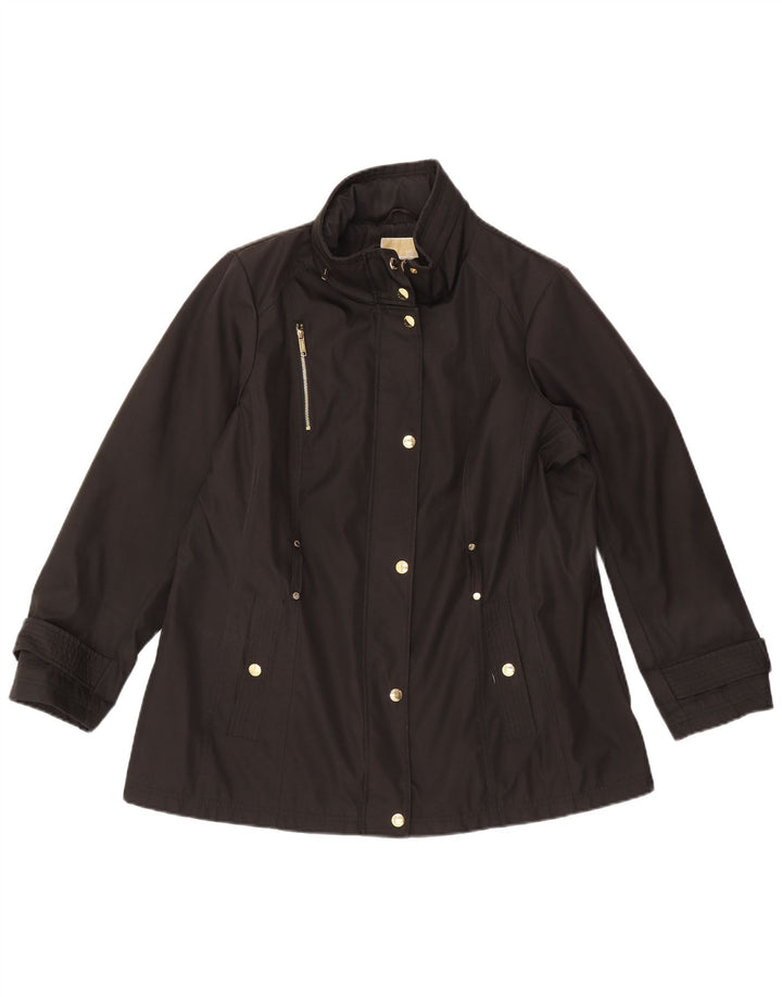 Michael Kors Γυναικείο μπουφάν με κουκούλα Utility UK 18 XL μαύρο πολυεστέρα