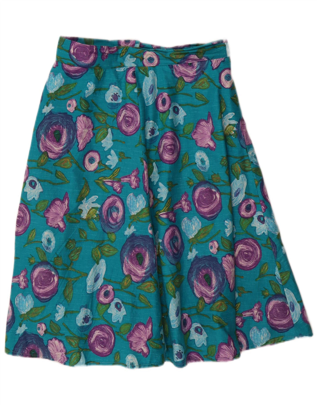 VINTAGE Γυναικεία Φούστα σε A-Line W28 Medium Blue Floral