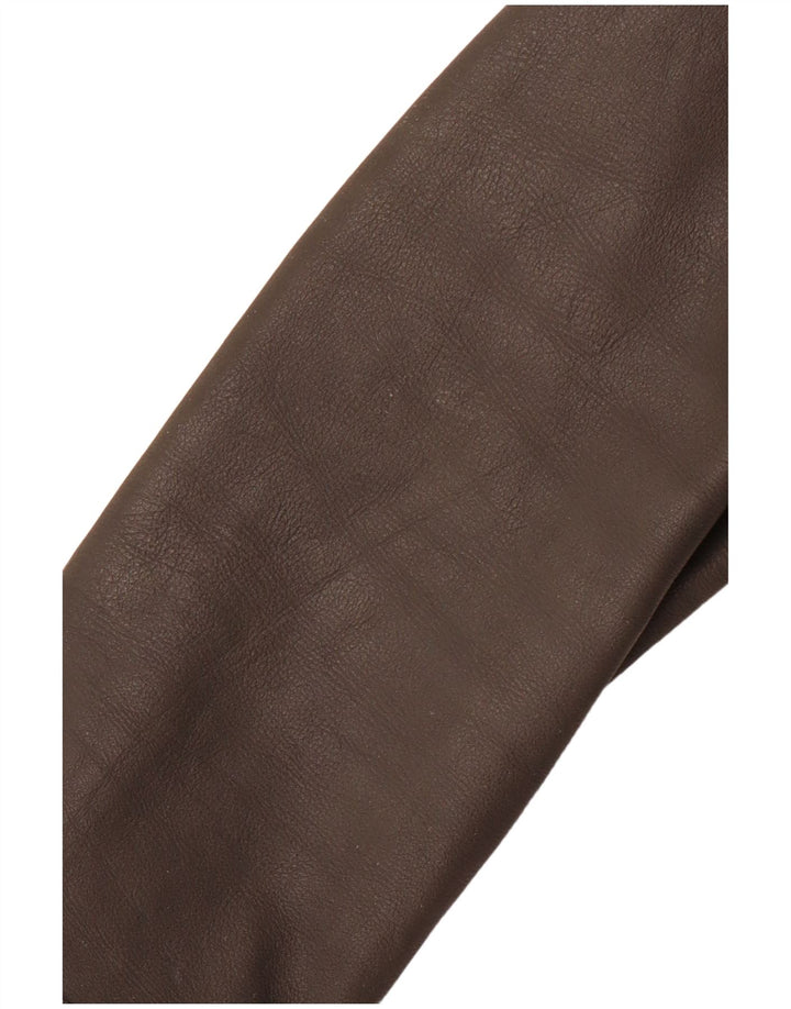 REPLAY Γυναικείο Δερμάτινο Μπουφάν UK 10 Small Grey Leather