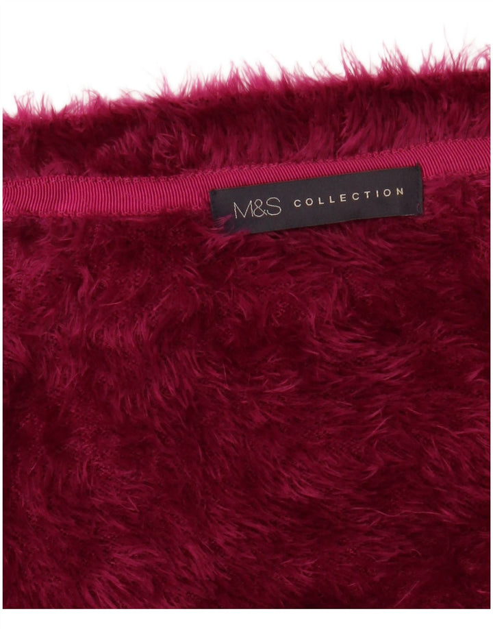 MARKS & SPENCER Γυναικεία 3/4 μανίκια Bolero Jumper UK 22 3XL Maroon