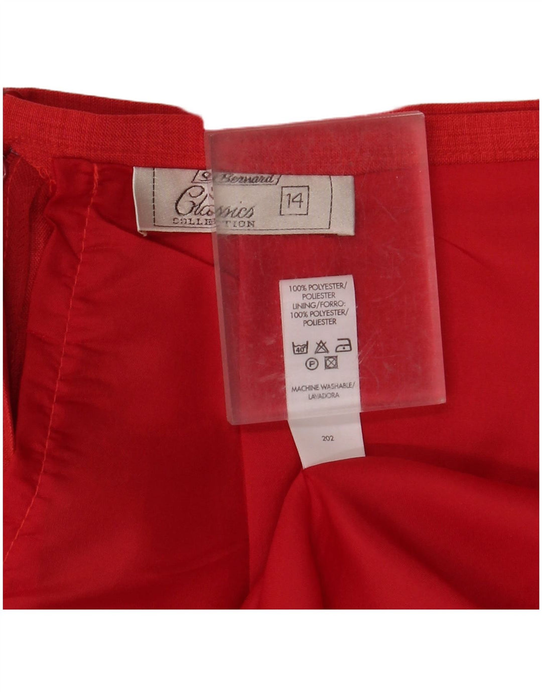 ST. BERNARD Γυναικεία Pencil Φούστα UK 14 Medium W28 Red Polyester