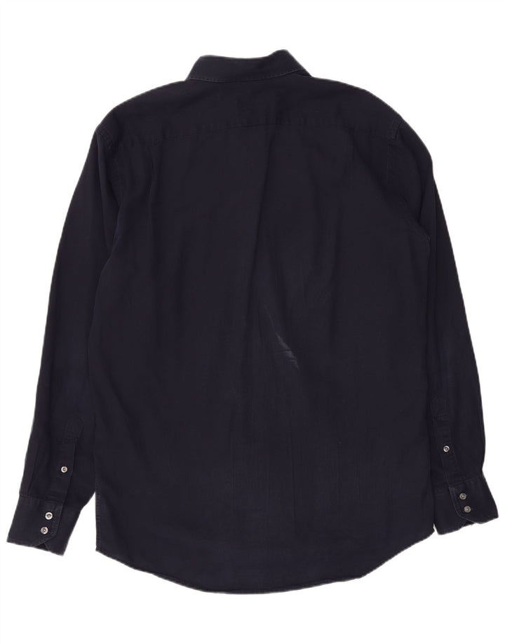 Ανδρικό πουκάμισο LACOSTE Regular Fit Size 40 Medium Navy Blue Cotton