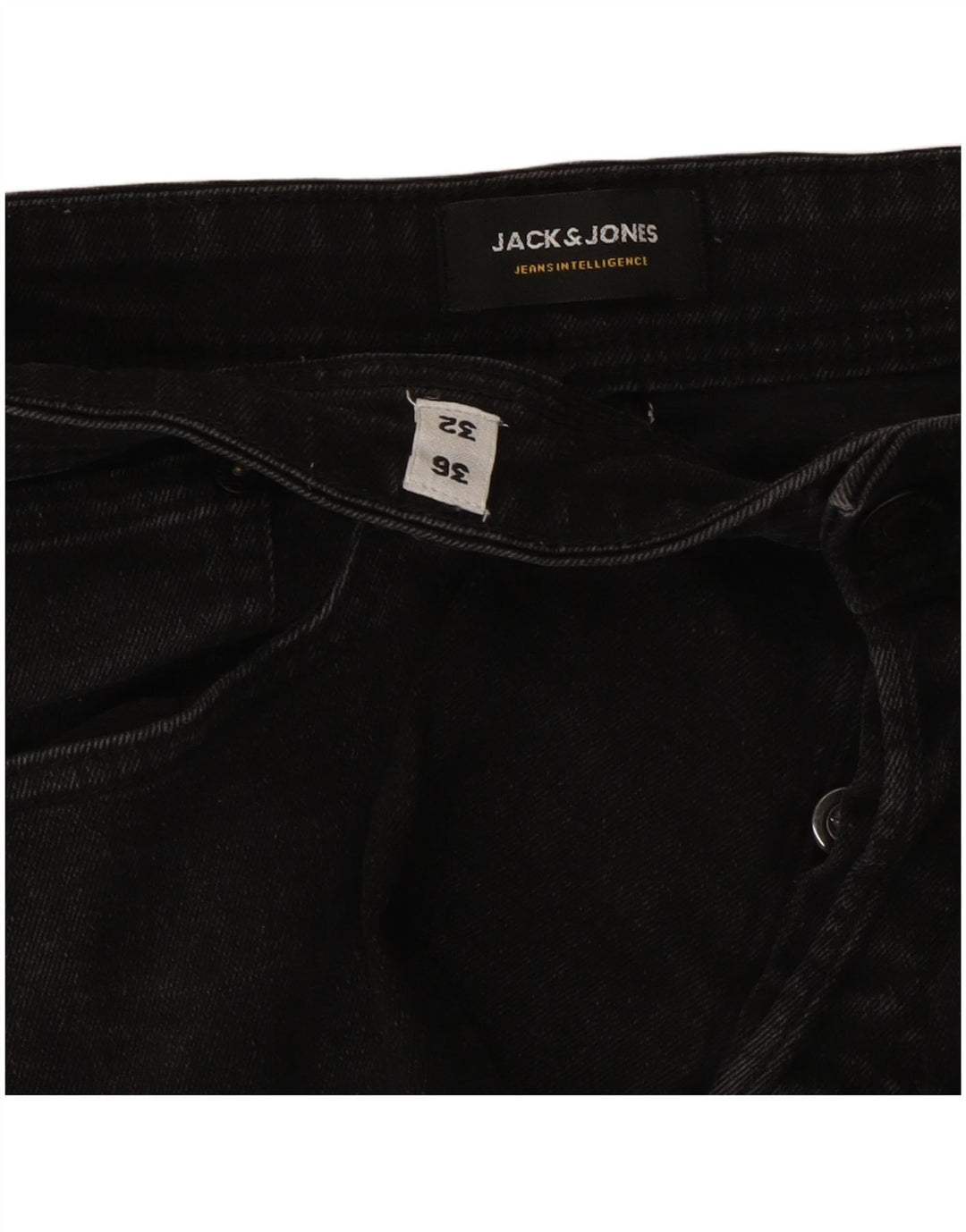 Jack & Jones Ανδρικό GLENN Slim Jeans W36 L32 Μαύρο βαμβακερό