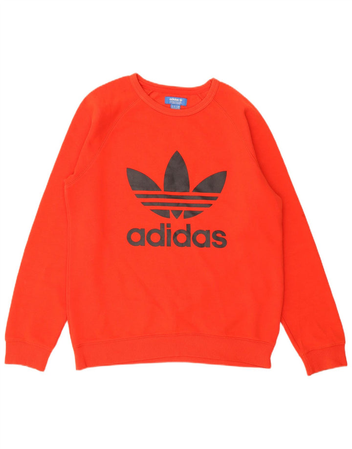Ανδρικό γραφικό φούτερ ADIDAS Jumper Μεσαίο κόκκινο βαμβακερό