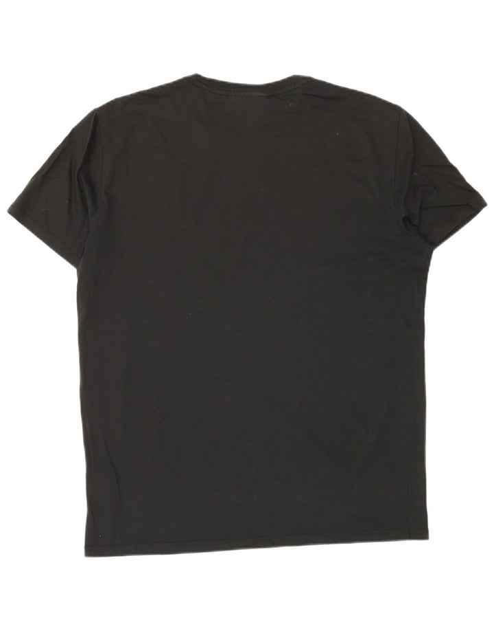 Ανδρικό T-Shirt Lacoste κανονική εφαρμογή Top size 4 Μεσαίο μαύρο βαμβακερό