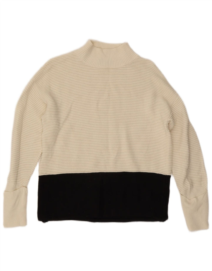 Marks & Spencer Γυναικείο πουλόβερ με λαιμό χελώνα UK 12 Medium Off White