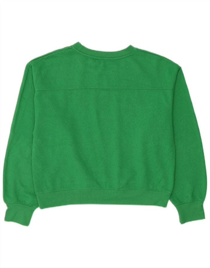 Zara Γυναικεία Φούτερ Jumper UK 14 Μεσαίο Πράσινο Πολυεστέρας