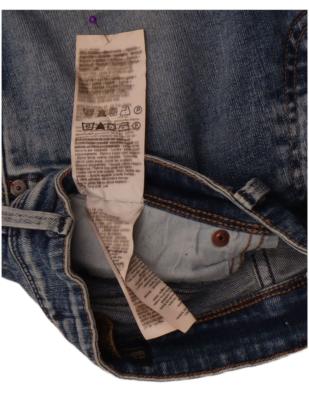 Ανδρικό Jack & Jones Distressed Slim Jeans W34 L30 Blue Cotton