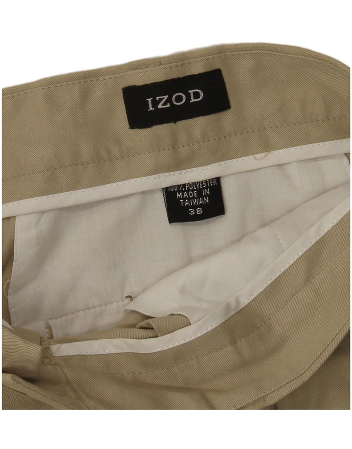Ανδρικό σορτς Chino Izod W38 XL Beige Polyester