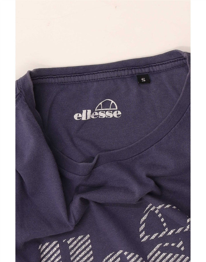 Ellesse Ανδρικό γραφικό T-Shirt Top Small Navy Blue