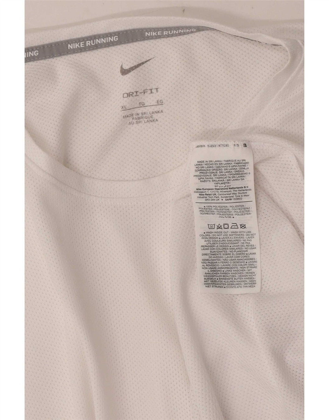 Ανδρικό T-Shirt Nike Dri Fit Top XL Λευκό πολυεστέρα