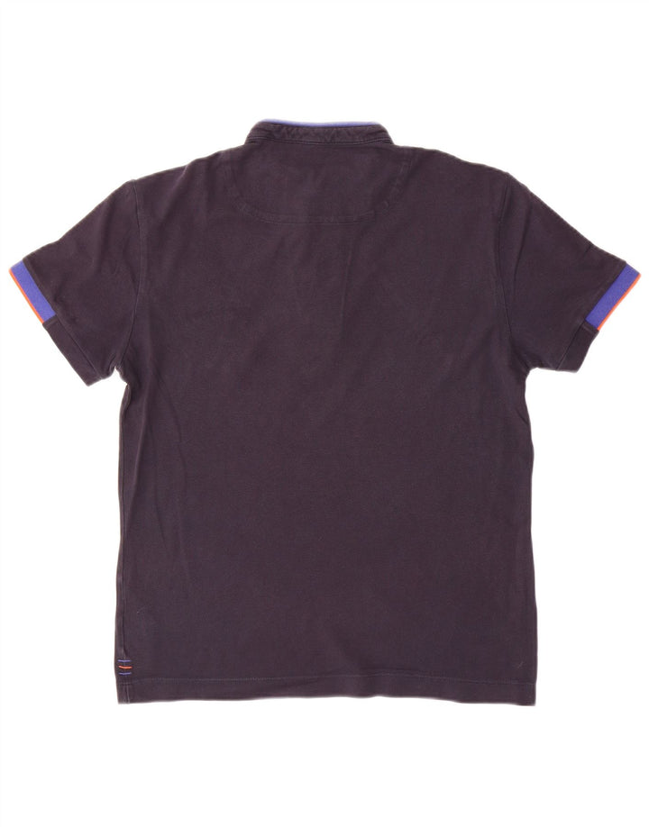GAS Boys Polo Shirt 15-16 Years Medium Navy Blue Cotton