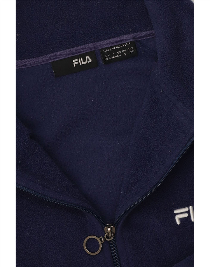 FILA Ανδρικό Fleece Jacket UK 36 Small Navy Blue Polyester