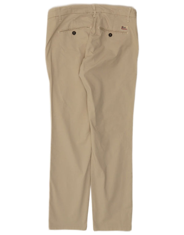 Roy Rogers Ανδρικό ίσιο παντελόνι Chino W30 L27 Μπεζ βαμβακερό