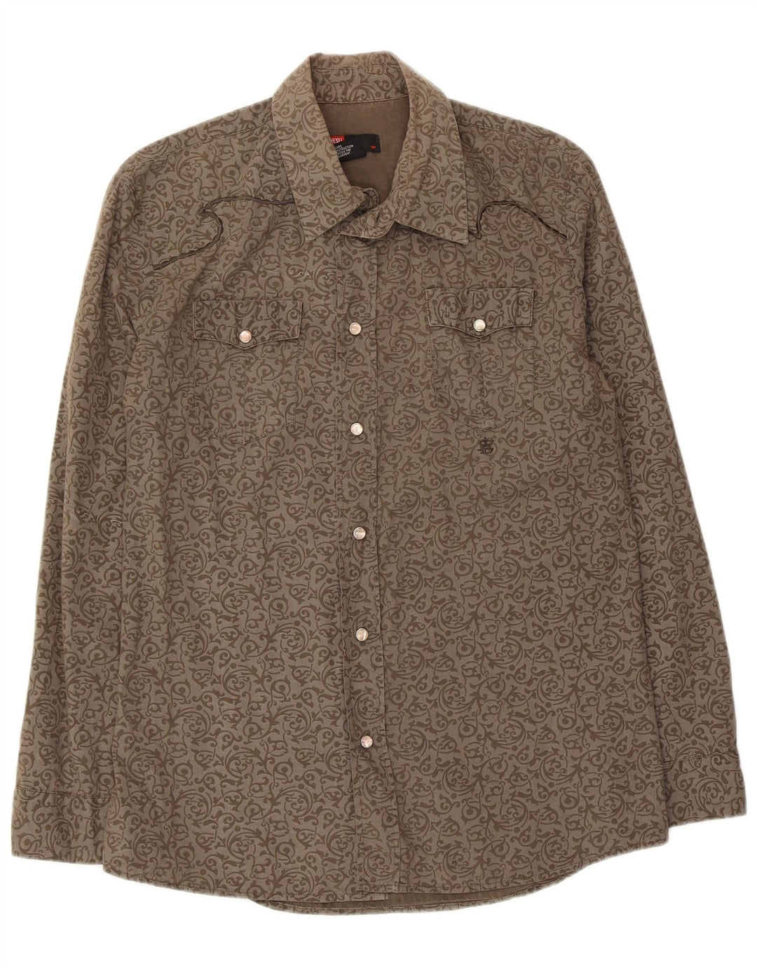 Ανδρικό πουκάμισο Diesel Μικρό Καφέ Βαμβακερό Paisley