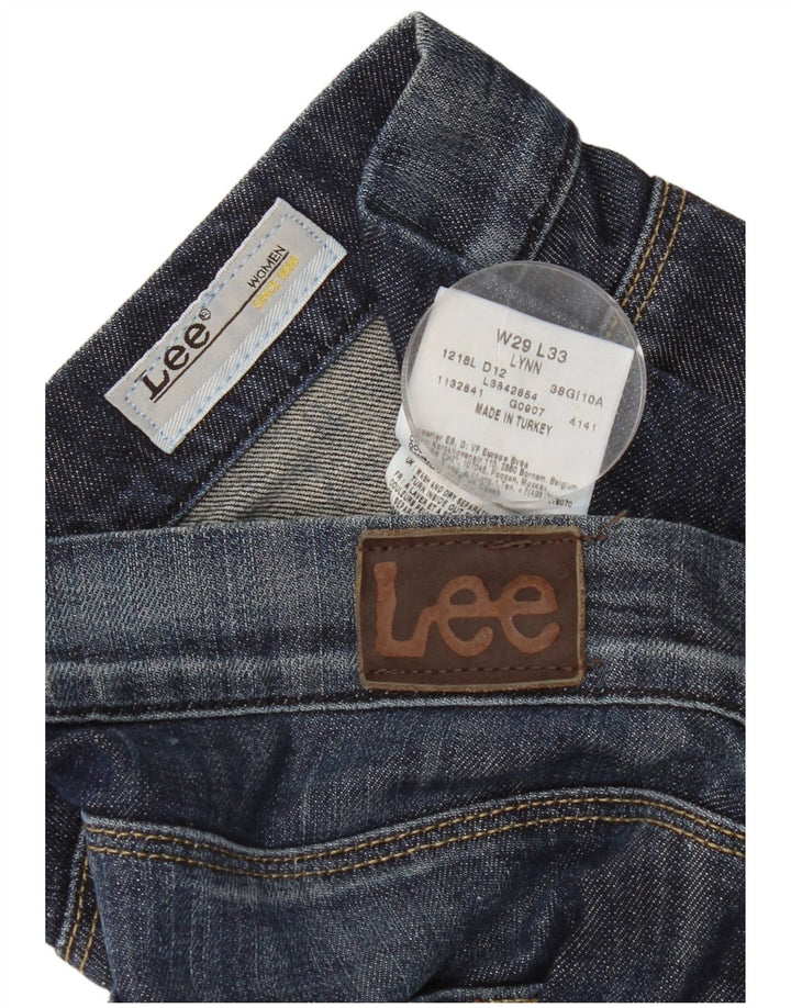 Lee Womens Lynn Straight Jeans W29 L29 Blue Cotton