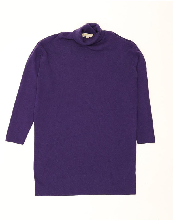 Michael Kors Γυναικείο μακρυμάνικο φόρεμα UK 16 Large Purple με χαλαρή εφαρμογή