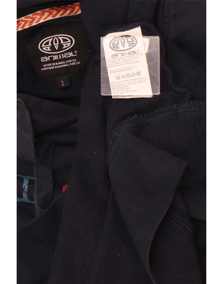 ANIMAL Ανδρικό γραφικό με κουκούλα, μεγάλο μπλε βαμβακερό