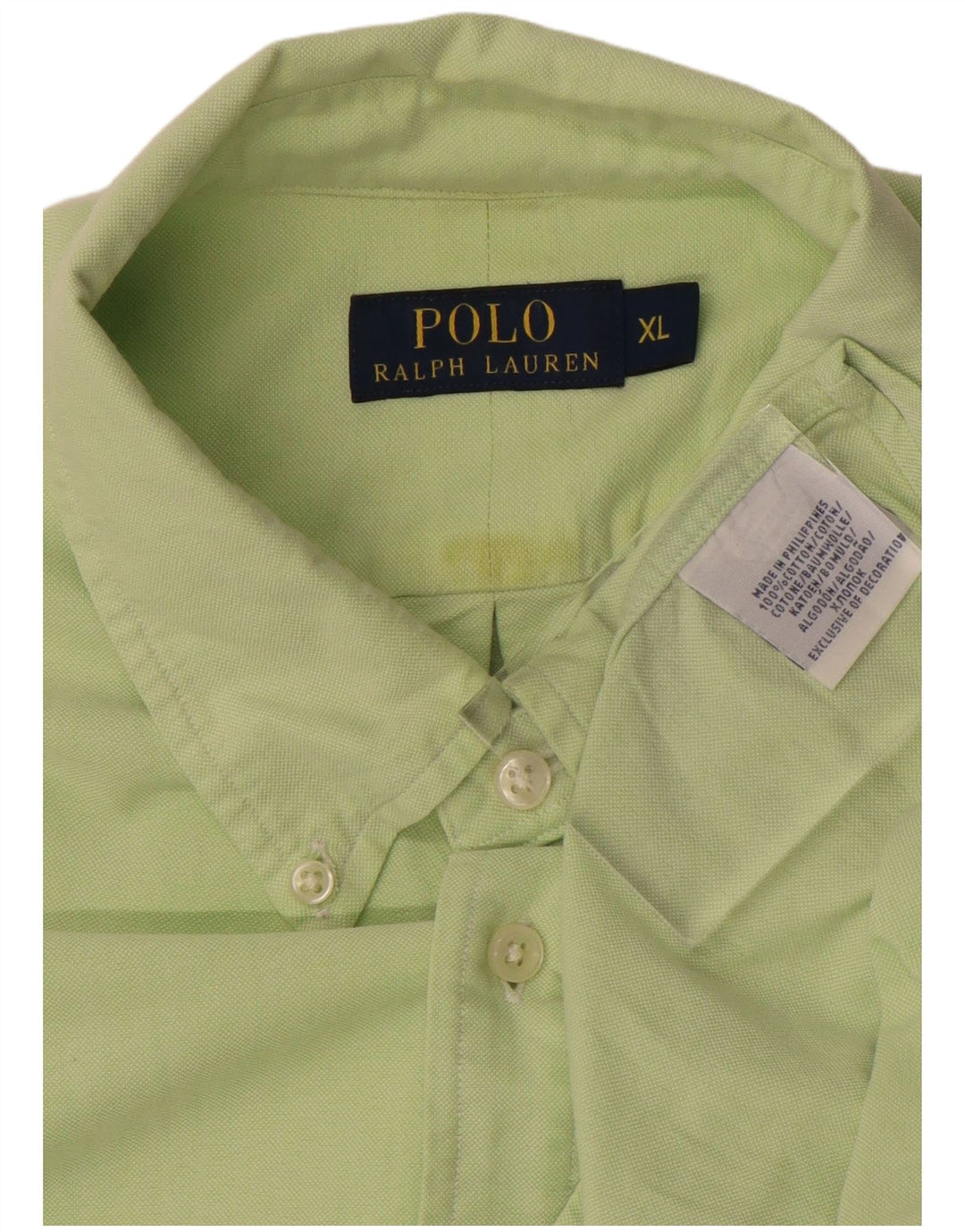 Ανδρικό πουκάμισο POLO RALPH LAUREN XL Πράσινο βαμβακερό