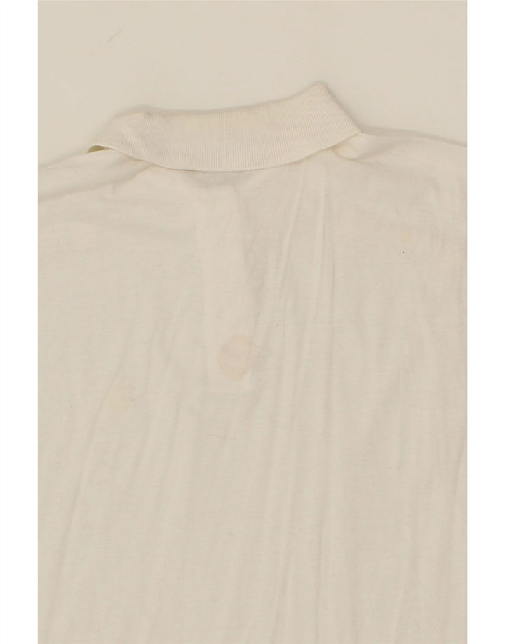 SERGIO TACCHINI Womens Polo Shirt IT 42 Medium White Cotton Vintage Sergio Tacchini and Second-Hand Sergio Tacchini from Messina Hembry 