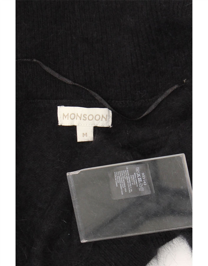 MONSOON Γυναικείο πουλόβερ ζακέτα Bolero 3/4 μανίκι UK 12 Μεσαίο μαύρο