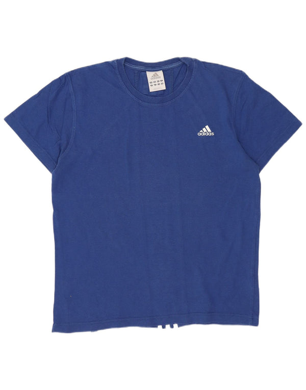 Ανδρικό γραφικό μπλουζάκι Adidas Top UK 36/38 Μικρό μπλε βαμβακερό
