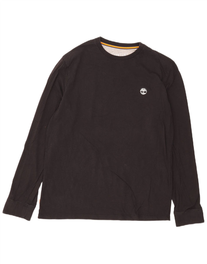 Ανδρικό τοπ Timberland Slim Fit Μακρυμάνικο μεγάλο μαύρο βαμβακερό