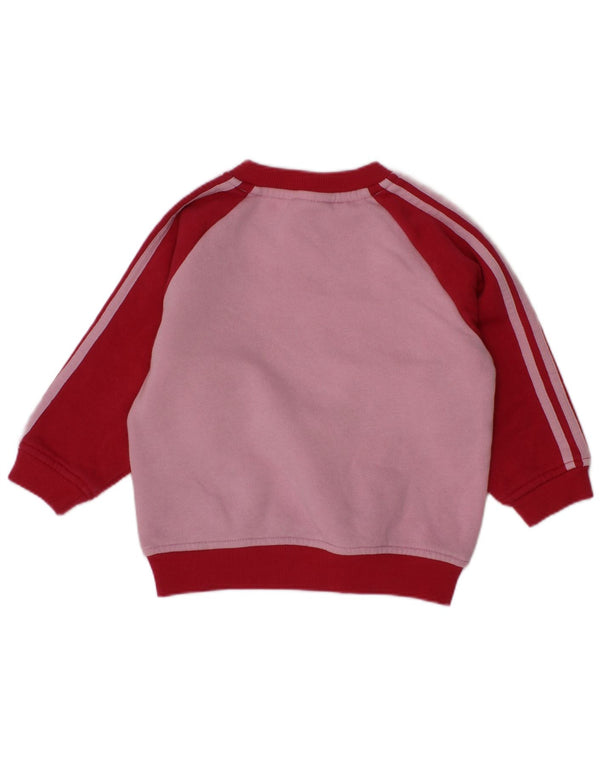 Γραφικό φούτερ Adidas Baby Girls Jumper 9-12 μηνών Pink Colourblock