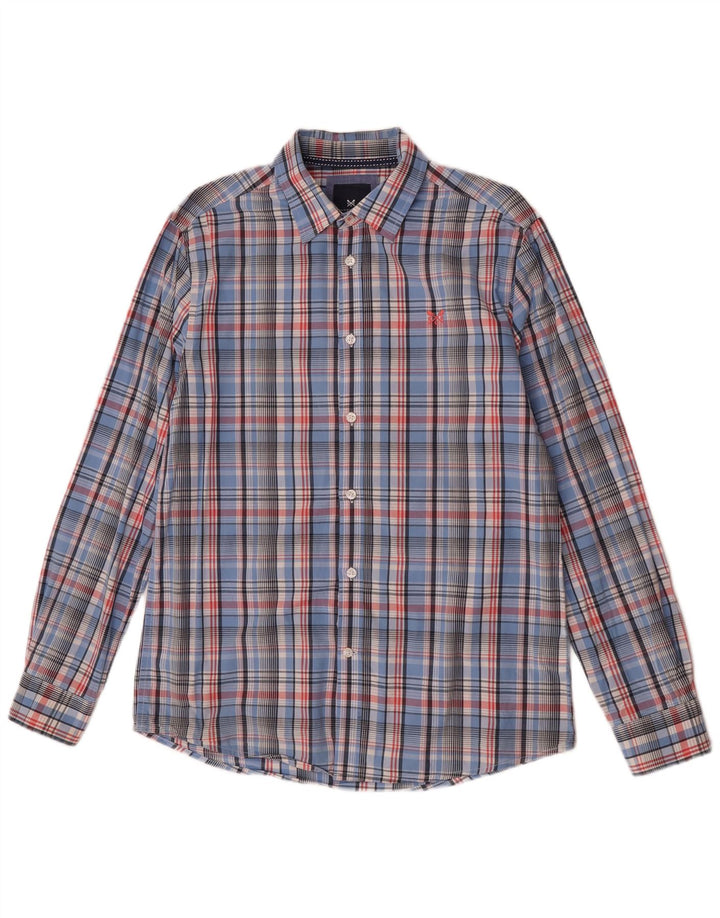 Crew Clothing Ανδρικό πουκάμισο Classic Fit Small Blue Check Cotton