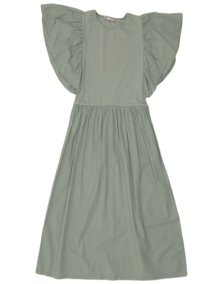 Zara Γυναικείο Μαξί Φόρεμα Batwing UK 12 Medium Green