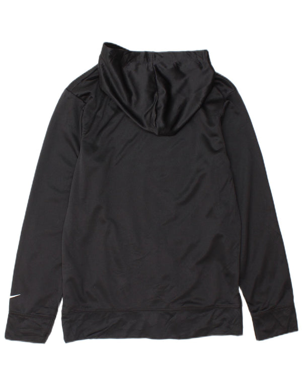 Nike Boys Dri Fit Graphic Hoodie Jumper 12-13 ετών Μεγάλο μαύρο πολυεστέρα