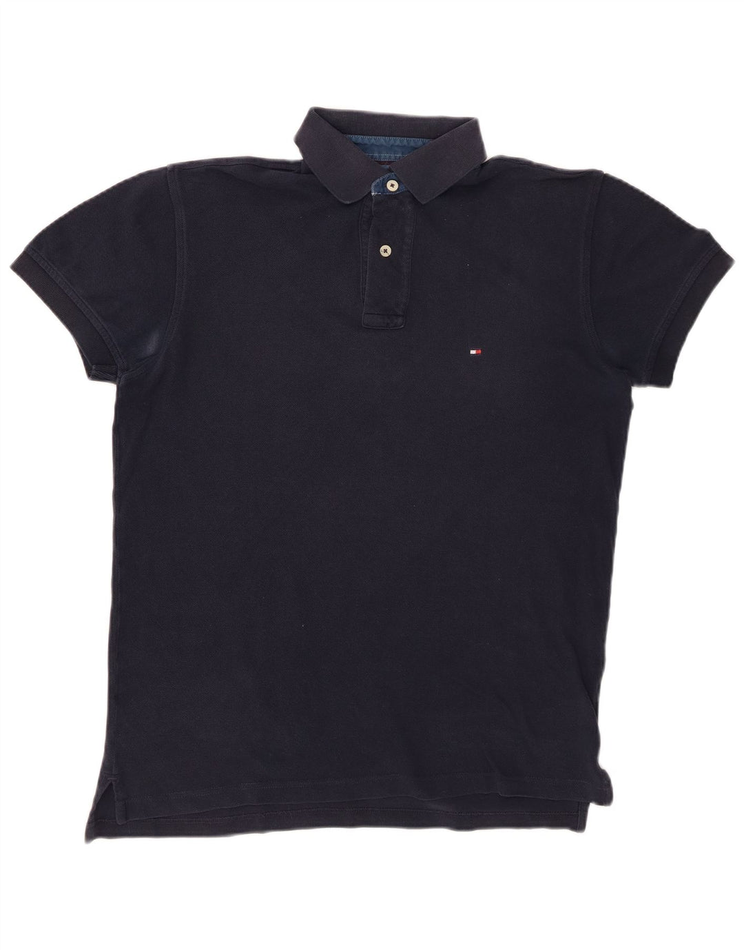 Ανδρικό μπλουζάκι πόλο TOMMY HILFIGER Μικρό μπλε ναυτικό βαμβακερό