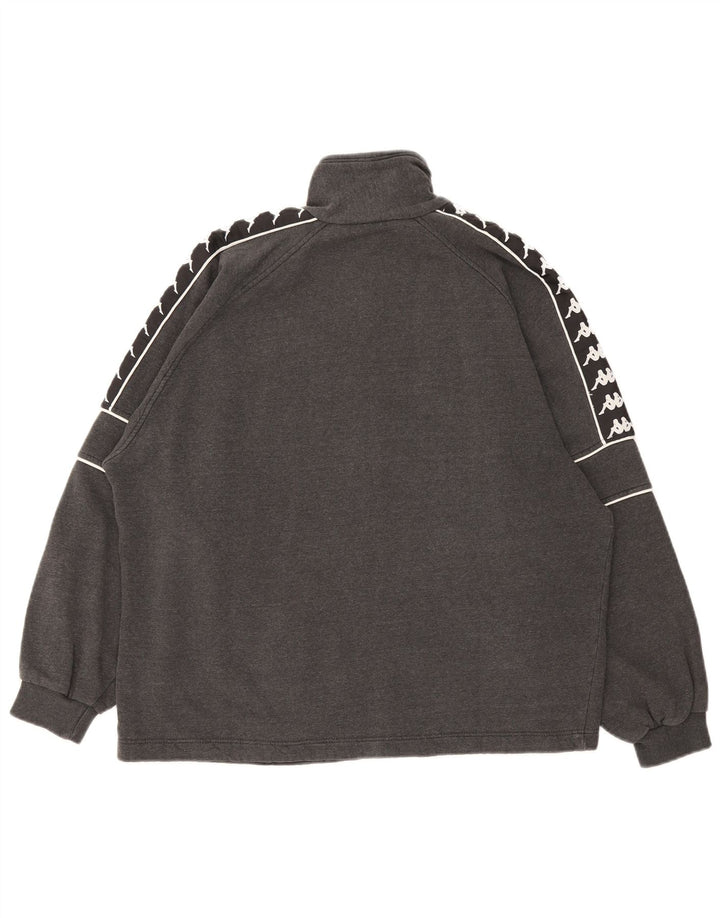 Ανδρική φόρμα φόρμας Kappa Top Jacket μεσαίου γκρι χρώματος βαμβακερό