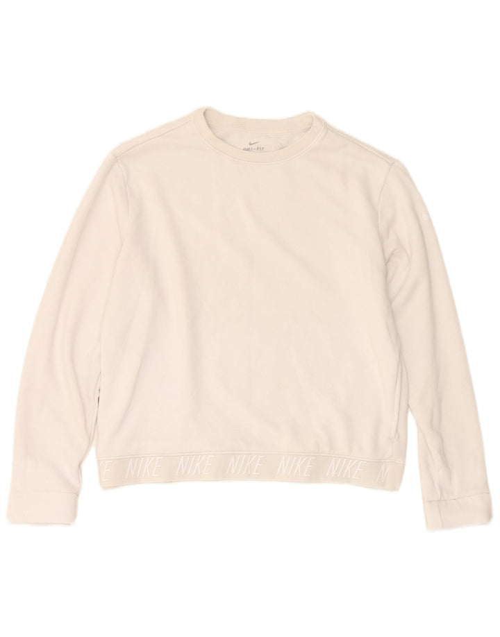Γυναικείο γραφικό φούτερ Nike Jumper UK 14 Μεσαίο λευκό πολυεστέρας