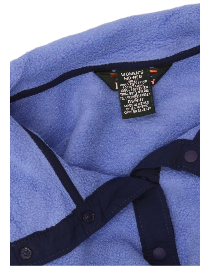 L.L.BEAN Γυναικείο μπλουζάκι με λαιμό Fleece Jumper UK 14 Medium Blue Polyester