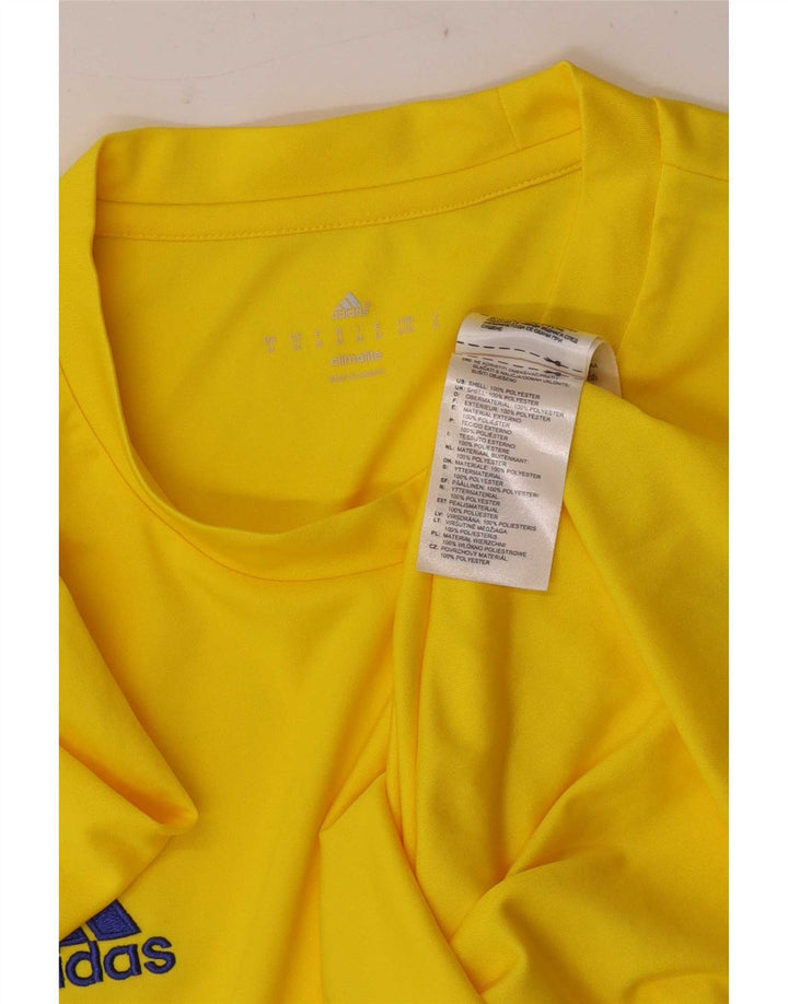 Ανδρικό T-Shirt Climalite Adidas Top Medium Yellow Polyester