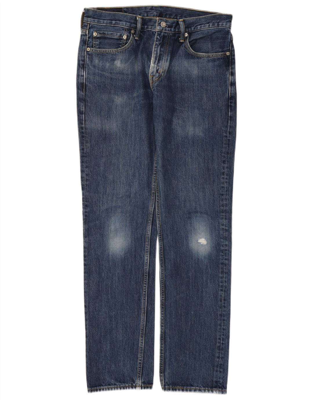 LEVI'S Mens 511 Distressed Slim Jeans W32 L29 Μπλε βαμβακερό