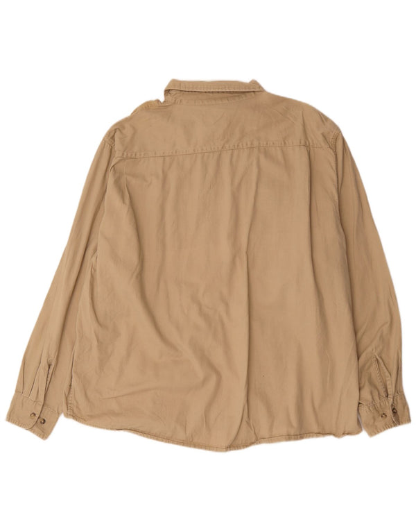 Ανδρικό πουκάμισο Wrangler 3XL Μπεζ βαμβακερό