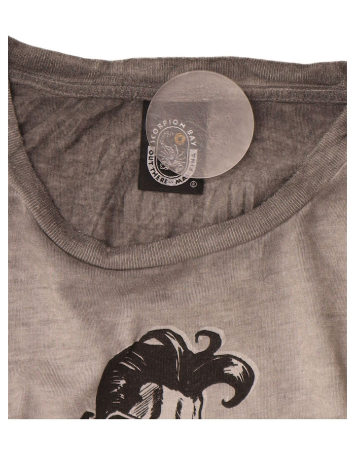 Scorpion Bay Ανδρικό γραφικό τοπ μακρυμάνικο XL γκρι βαμβακερό