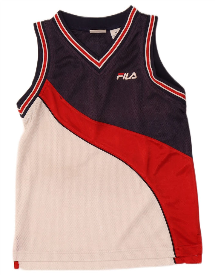 Ανδρικό γιλέκο Fila Top Medium Navy Blue Colourblock Πολυεστέρας