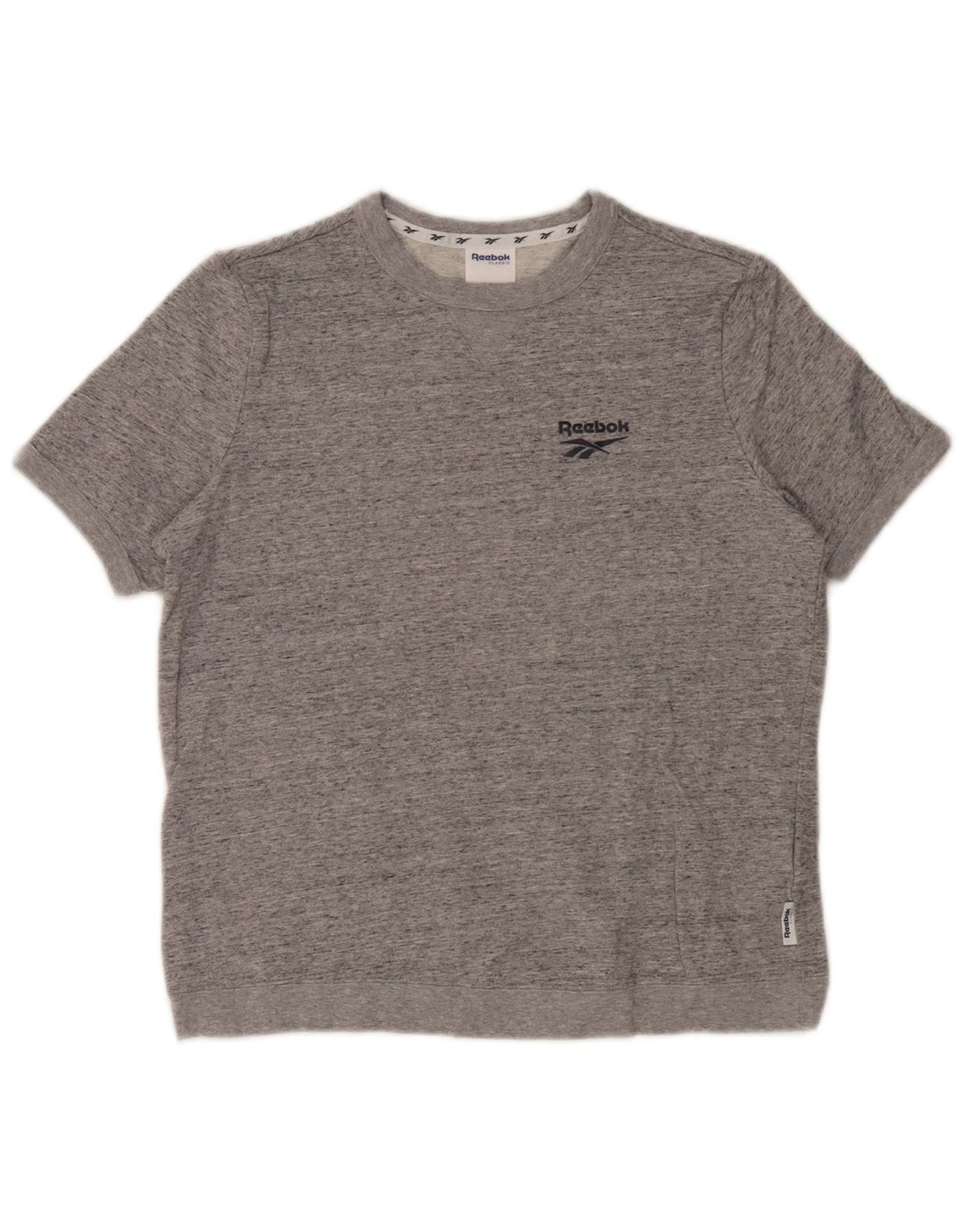 Reebok γυναικείο μπλουζάκι μεγάλου μεγέθους Top UK 8/10 Small Grey Flecked