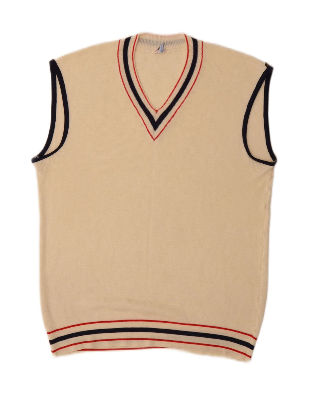 Vintage ανδρικό γιλέκο Tank Top Μικρό μπεζ ακρυλικό