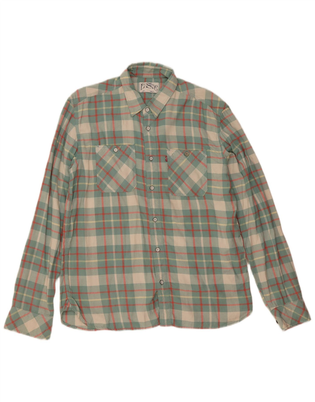 Ανδρικό πουκάμισο Levi's Flannel Μεγάλο πράσινο βαμβακερό