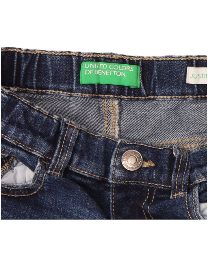 BENETTON Boys Justin Straight Jeans 6-7 ετών W22 L17 Blue Cotton