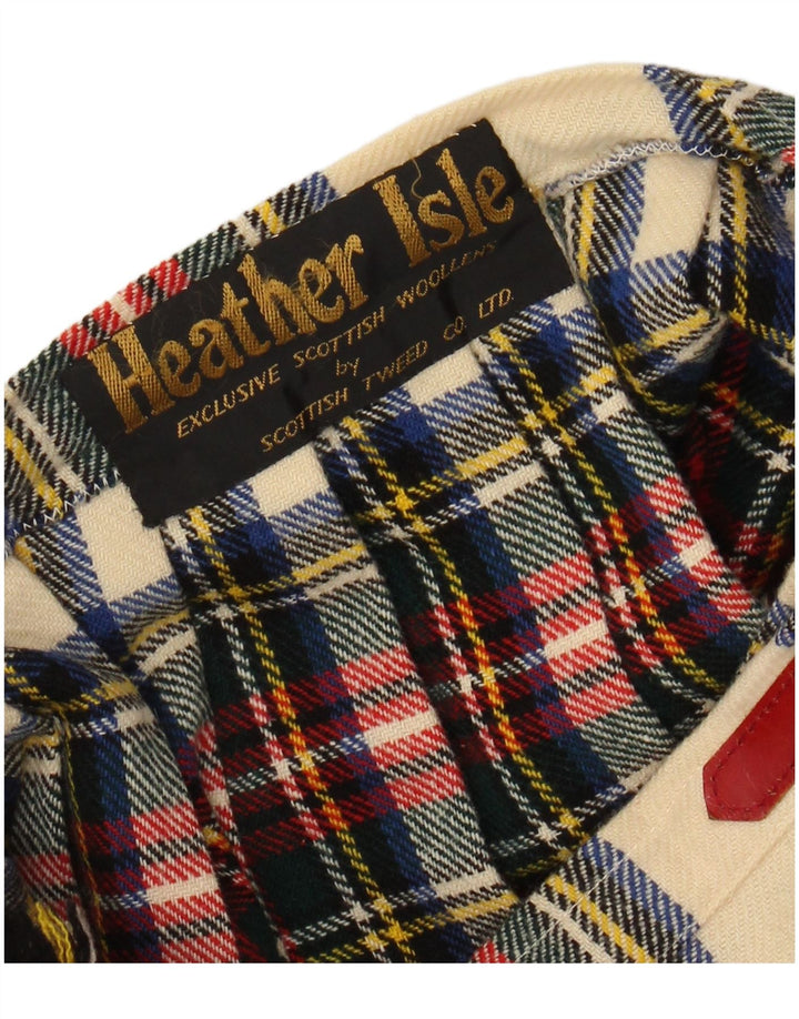 VINTAGE Γυναικεία Wrap Φούστα W24 XS Πολύχρωμη καρό μαλλί