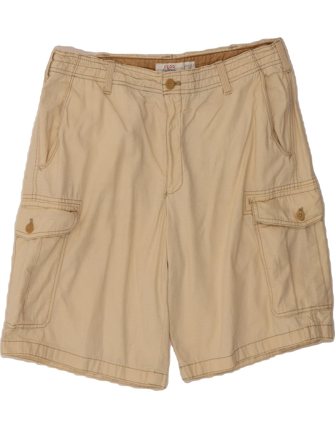IZOD Mens Cargo Shorts W36 Large Beige Cotton Vintage Izod and Second-Hand Izod from Messina Hembry 