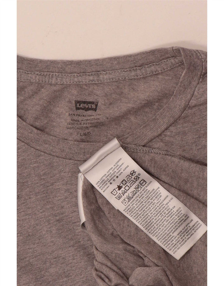 Ανδρικό γραφικό T-Shirt Levi's Top μεγάλο γκρι βαμβακερό