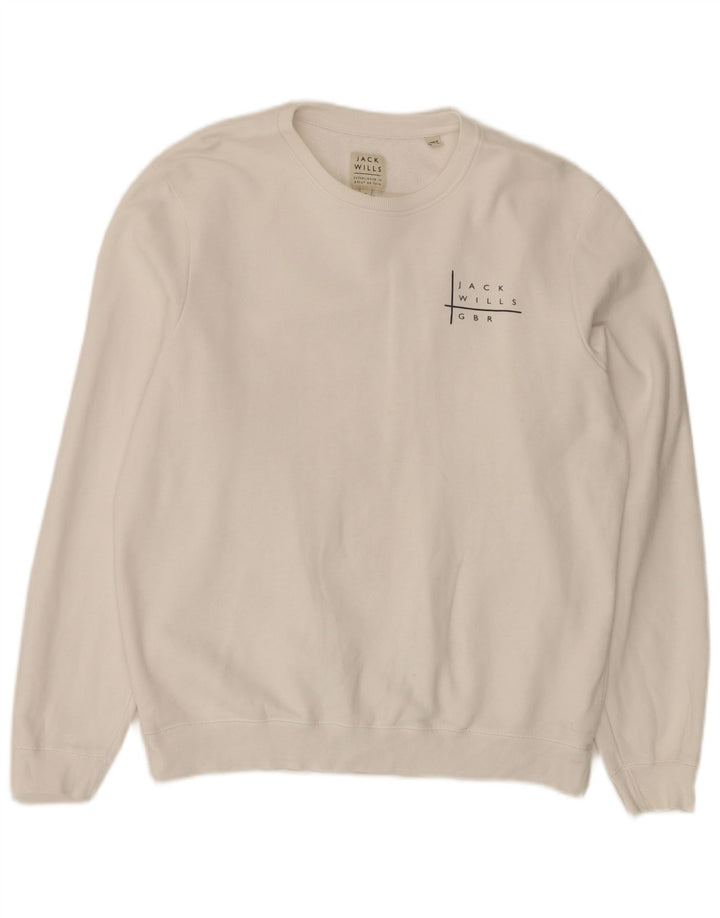 Ανδρικό φούτερ Jack Wills Jumper XL Λευκό βαμβακερό