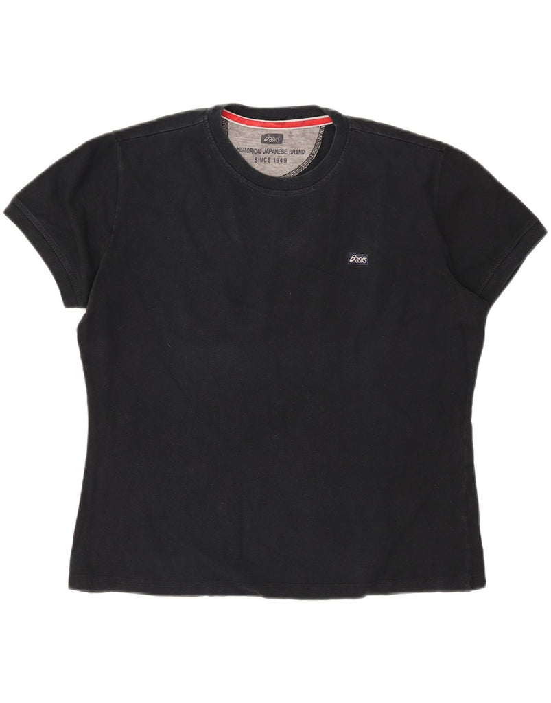 ASICS Womens T-Shirt Top UK 20 2XL Black Cotton Vintage Asics and Second-Hand Asics from Messina Hembry 