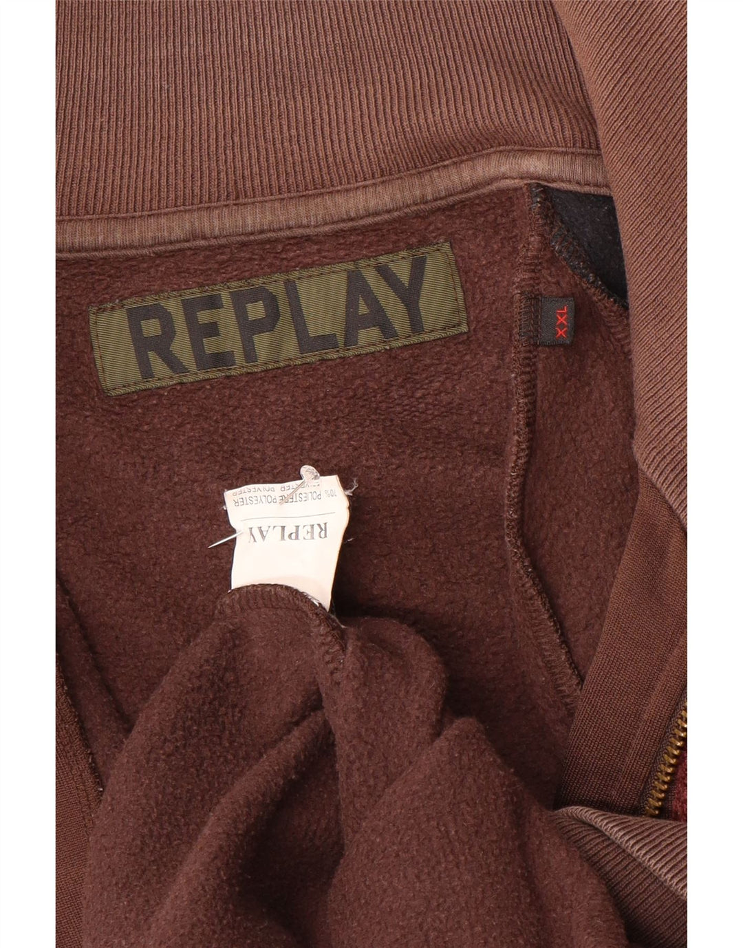 Ανδρική φόρμα γραφικών Replay Top Jacket 2XL Brown Colourblock Polyester